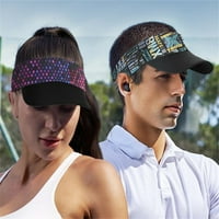 Слънчеви козирни шапки с един размер регулируема UV защита Sun Cap за жени и мъже-l