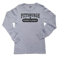 Trendy Pittsburgh, Pennsylvania със сива тениска на Stars Boy Long Longe