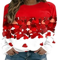 Binpure Свети Валентин Жените ежедневни пуловер с дълъг ръкав свободни пуловерни върхове
