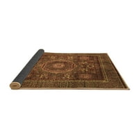 Ahgly Company Indoor Square Oriental Brown Modern Area Rugs, 4 'квадрат