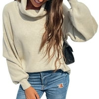 Rovga дамски пуловери за пуловери женски джъмпери с дълъг ръкав небрежен пуловер есенни дрехи