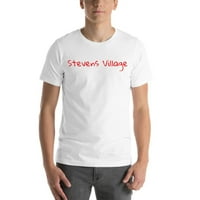 Ръкописна тениска с къс ръкав на Стивънс село с неопределени подаръци