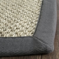 Естествено влакнесто хвожно гранично сизална зона килим, мраморно сиво, 10 '14'