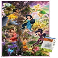 Disney Tinker Bell - Pixie Games Wall Poster с Push Pins, 14.725 22.375