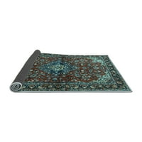 Ahgly Company вътрешен правоъгълник персийски светлосини традиционни килими, 2 '5'