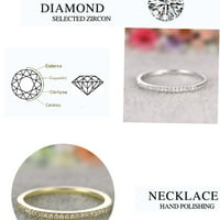 Пръстени жени Модна тенденция Единична пълна диамантен цирконов пръстен Дами бижута размер 6-10