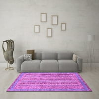 Ahgly Company Indoor Rectangle Abstract Purple Modern Area Rugs, 5 '8'
