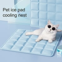 Rygai Dog Cooling Mat Pet Dogs Cats Ice Pad Лято развъдник одеяло на драскотини, устойчиви на сън, готин мат за домашни любимци, синьо