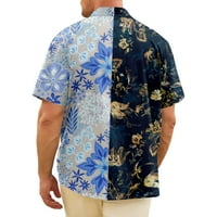 Цветни животни Мъжки къси ръкави плажни ризи с тънки приспособени къси ръкави попски ризи 70-те ваканционни ретро върхове летни ризи