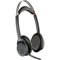 Plantronics -Voyager Focus UC -Bluetooth Двойно -ухо слушалки с Boom Mic -USB -A Активно шумово отмяна -Свързване към PC Mac съвместим -работи с екипи, увеличение