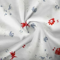 Рокли на Owordtank за жени Падане на просвета под V Neck Long Loweve Button Print Roose Fit рокля