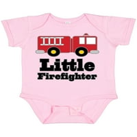 Мастически малък пожарникар пожарен двигател Подарък бебе момче или бебе момиче боди
