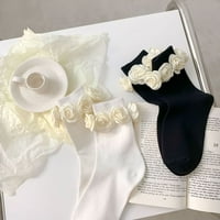 Сладка японска мода средна тръба jk camellia lolita чорапи силни мъжки чорапи рози чорапи жени чорапи бели
