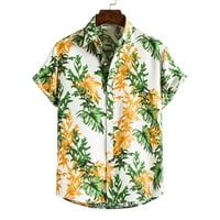 Jsaierl Mens Hawaiian Rishes Summer Tropical Patcher Rish Fashion Fashion Short Lleave Rish Button Down Bowling Rish Top For Beach Party