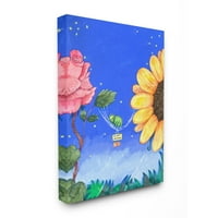 Детската стая от Ступъл сънлив Паяк цветя сини детски ясли живопис платно стена изкуство от събота вечер пост