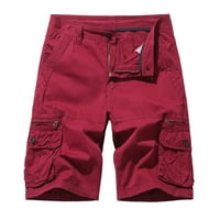 Мъжки външни товарни къси панталони Редовно годни мулти-джобове работни туризъм Шорти Случайни чисти цветни плажни спортни къси панталони