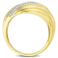 Миабела Женски карат Т. в. диамант 14кт жълто злато вихър пръстен