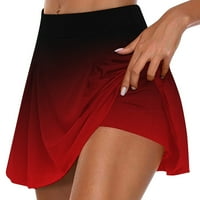 Aueoeo атлетични къси панталони, жени с висока талия, които бягат шорти Бързи сухи атлетически тренировъчни шорти с мрежести джобове с цип, плисирани шорти за тенис