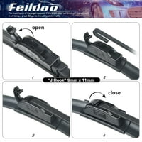 Feildoo & Backecation Windshield Liper Blades, подходящи за Honda Odyssey Premium Summer Winterlyless (Пакет от 2, 26 +22