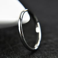 Двойка пръстен универсален титанов стоманен геометричен пръстен за пръстен за банкет