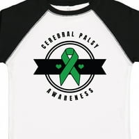 Мастически церебрална парализа на парализата със зелена панделка и банер подарък за малко дете или тениска за момиче