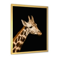 Дизайнарт портрет на жираф на Черно Ив