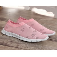 Gomelly Women's Sneakers Slip on Flats Low Top Walking Shoes Breathable Небрежни обувки Дам дами чорап маратонка розово 5.5