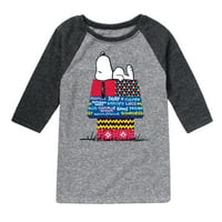 Фъстъци - Snoopy Packwork Doghouse - Thddler and Youth Raglan Graphic тениска
