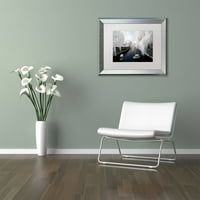 Търговска марка изобразително изкуство разходка с лодка платно изкуство от Филип Хюгонар, бял мат, сребърна рамка