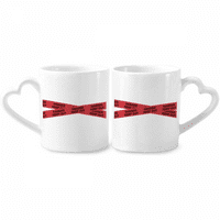 Лого червена опасност линия пазете двойка порцеланова чаша cerac lover cup heart дръжка