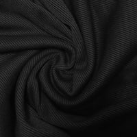 Дълги огромни пуловери за жени модни солидни дълги ръкави Pullove Turtleneck-Neck Небрежни пуловерни върхове черни m