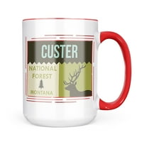 Неонблонд Национален САЩ Форест Къстър национален горски чаша подарък за любителите на кафе чай