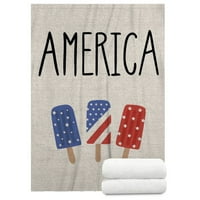 Ден на паметта Американски одеяла за възрастни претеглени одеяла, памучно одеяло за декорация на домашен диван