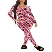 Женски V Neck Дълъг ръкав Jumpsuity Bodycon One Pajamas Bodysuit Romper Sleepwear Женски тънък играч