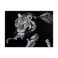 Изобразително изкуство 'горящ ярък Тигър' платно изкуство от Джули т. Чапман