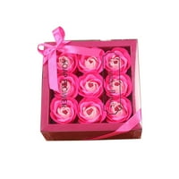 Подаръчни картички венчелистчета Свети Валентин Подаръци изкуствен декор Роза цветна баня сапун букет Chmora