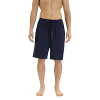 Мъжки Къси панталони мека дишаща пижама кратко за мъже с джобове синьо САЩ 8