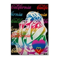 Търговска марка изящно изкуство 'Калифорния Любов 1' платно изкуство от абстрактни графити