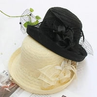 Dabuliu Summer Mesh Sun Hat Fashion Outdoor Sun Protection Bucket Hats дамски широк ръчен плажен шапка за църковно парти