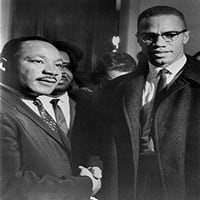 Ръкостискане на плакати Malcolm & MLK - Мартин Лутър Кинг Нов 24x33