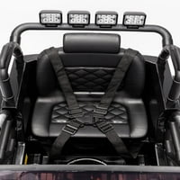 Godecor 12V Возене на автомобил Big Truck Electric Battry -Powered RC Car Toy W Дистанционно управление, скорости, пружинно окачване, LED светлини, MP - Kids SUV