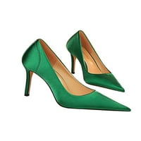 Kesitin Womens Comfort Stiletto Dress Pump обувки Бизнес винтидж помпи секси сватбени обувки Зелени 5