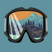 FL OZ Oz Ceramic Mug, Sunriver, Oregon, ски очила, контур, съдомиялна машина и микровълнова сейф
