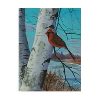 Живопис за червена птица платно изкуство от Ръсти Френтнър