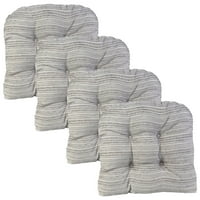 Възглавници за стол от мемори пяна, нехлъзгаща се Точка,, сив комплект от 4