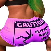 Жени йога къси панталони, букви отпечатани течащи дъна еластични секси спортни панталони с висока талия