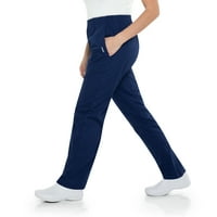 Landau Essentials Отпуснато прилепване 2-джобни еластични скраб панталони за жени 8320
