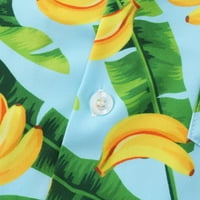 Оалиро мъжки хавайски ризи с къс ръкав мъже ежедневни копчета плаж не-позициониращ флорален печат за късо ръкав риза блуза блуза блуза
