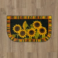 Mohawk Home Sunflower Garden Black Kitchen Mat 1 '6 2' 6