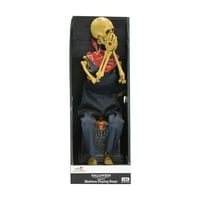 Начин Да Празнуват Хелоуин Анимирани Скелет Играе Банджо